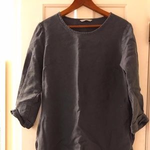 Dark Gray Linen Fox Dress size S